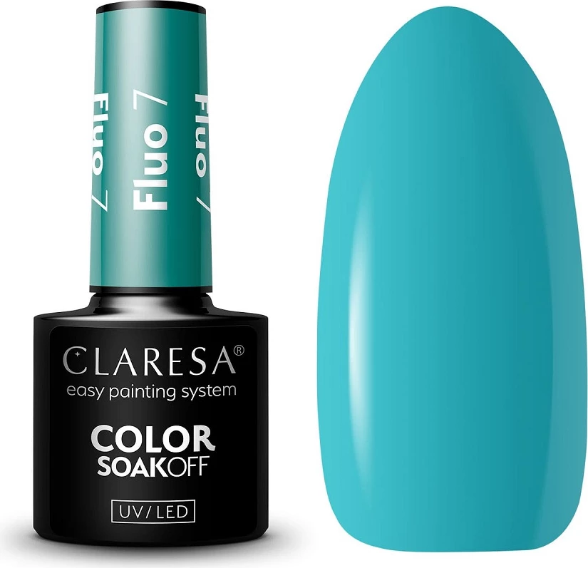 Llak për thonj për femra Claresa Soak Off UV/LED Fluo, 7.5g