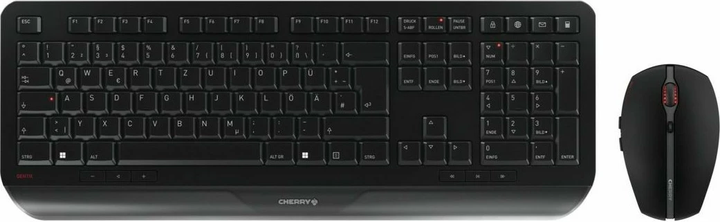 Set tastierë dhe maus Cherry GENTIX Desktop, Wireless, QWERTZ, i zi