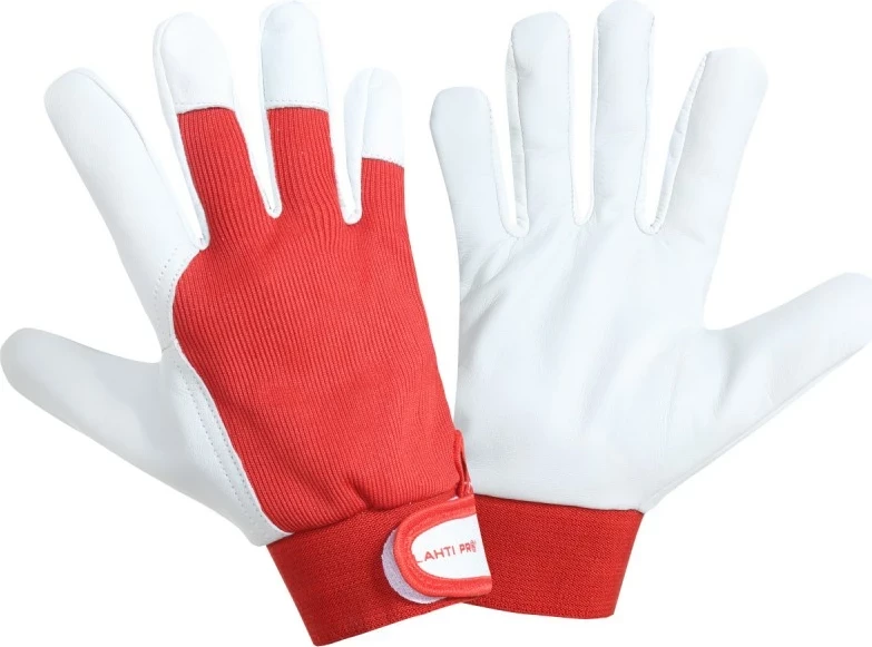 Dorëza pune lëkure LAHTI PRO L272009P/L272011W nr. 9, kuqe/bardhë
