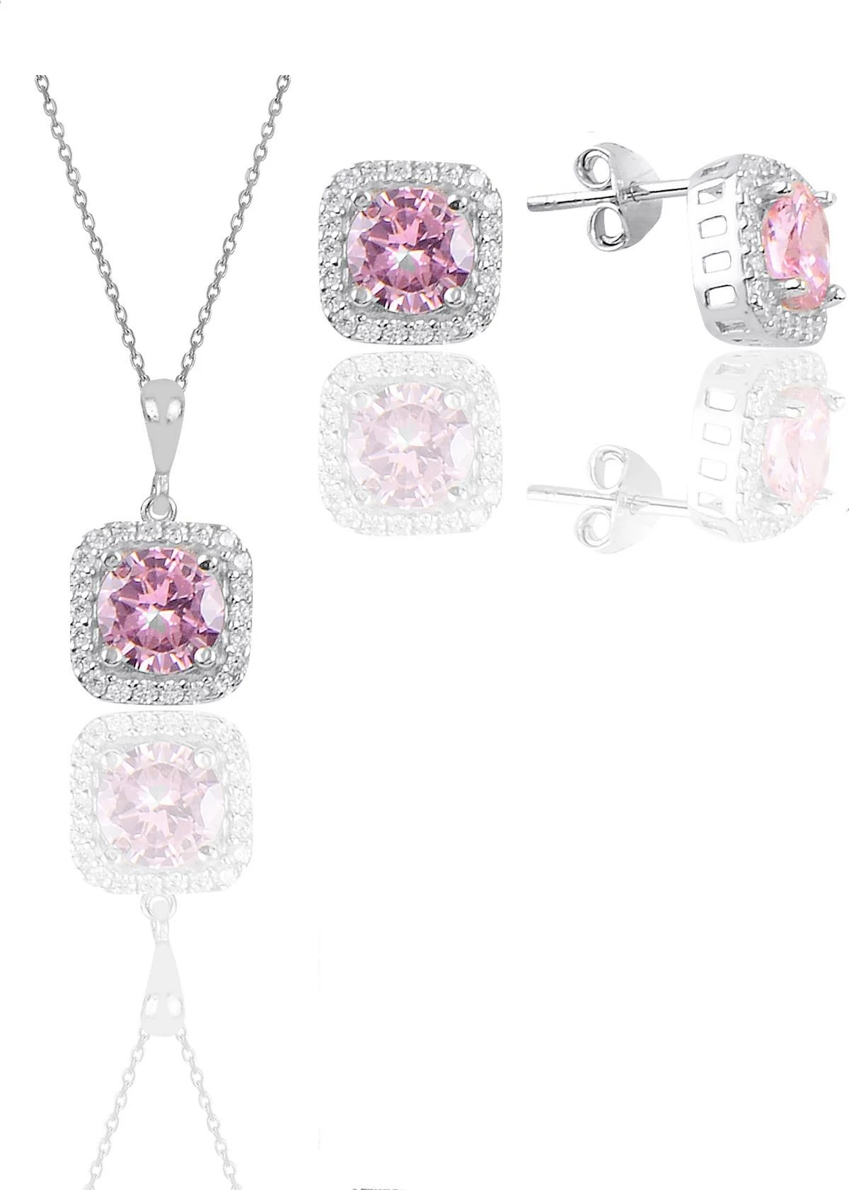 Set varëse dhe vathë argjendi, ngjyrë rozë, Jumeon, 11579PEMBE