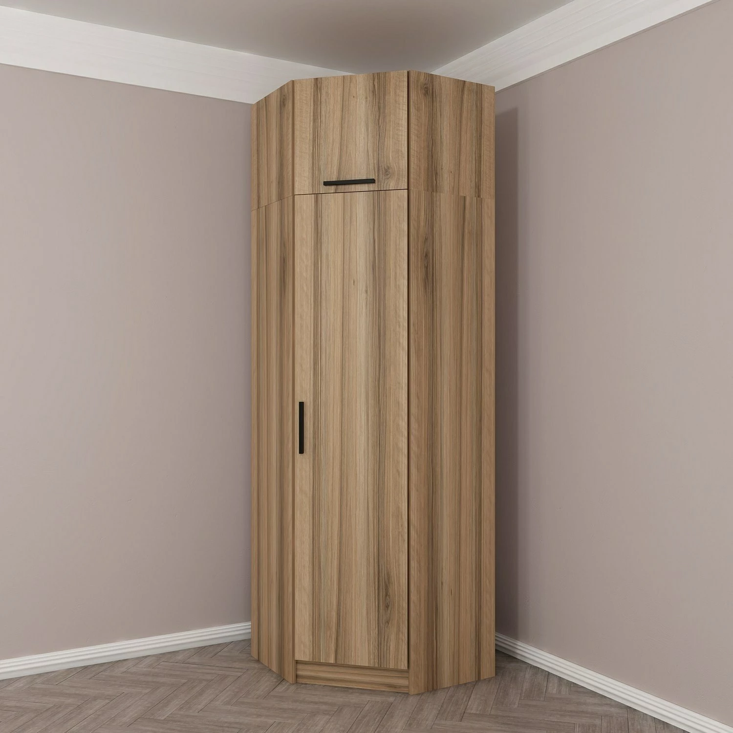 Dollap këndi, ngjyrë lisi, Skye Decor, 2301