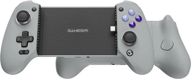 Kontrollues lojërash GameSir G8 Galileo me mbajtëse për telefon, USB-C, argjendtë