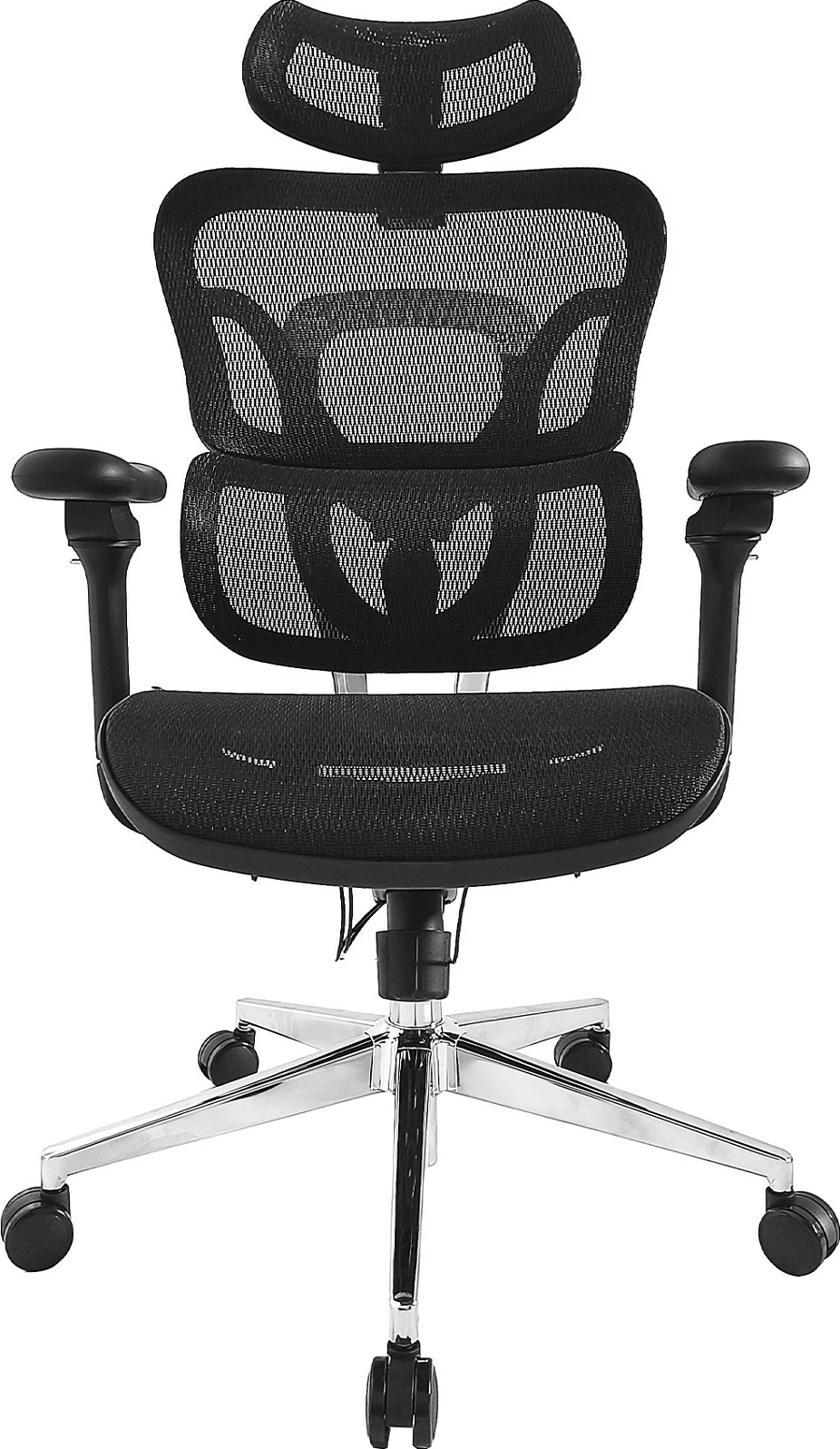 Karrige zyre ergonomike EQUIP, mesh, mbështetëse koke, mbështetëse krahu 3D, 150 kg, e zezë
