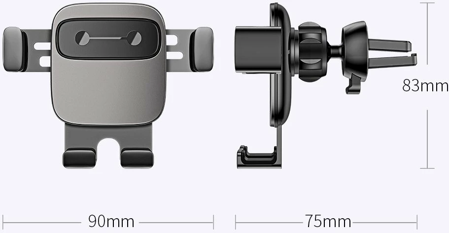 Mbajtës graviteti për celular Baseus Cube SUYL-FK01 për ventilator të makinës, i zi