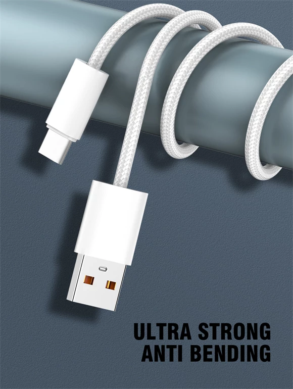 Kabllo karikimi dhe të dhënash LDNIO LS901_C, USB-A në USB-C, e thurur, 25W, 1m, e bardhë