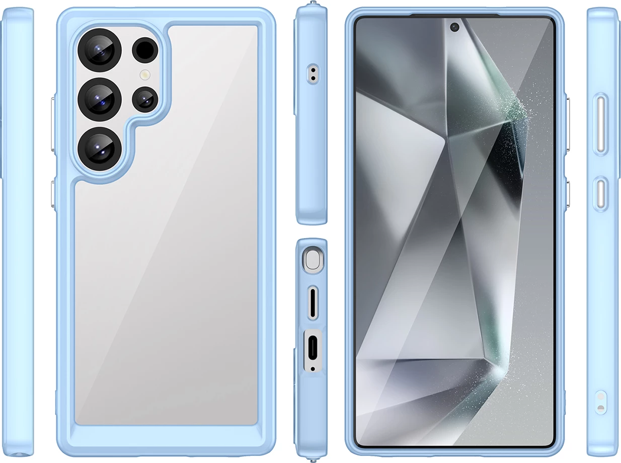 Mbështjellës Hurtel Outer Space Case për Samsung Galaxy S25 Ultra, TPU/PC, Kaltër