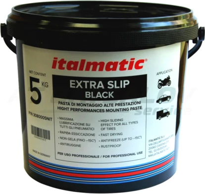 Pastë montimi për goma Italmatic Extra Slip Black 5 kg, e zezë