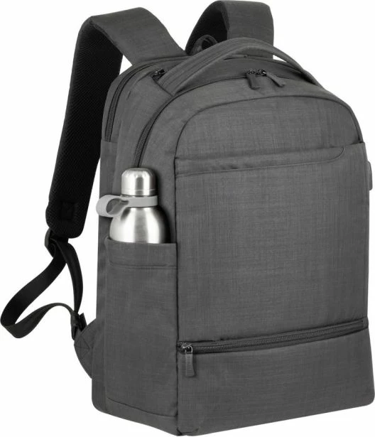 çantë shpine për laptop RIVACASE 8363 15.6" me portë USB, gri grafit