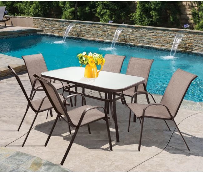 Set kopshti tavolinë & karrige FH5119.02, 7 pjesë, të kafta