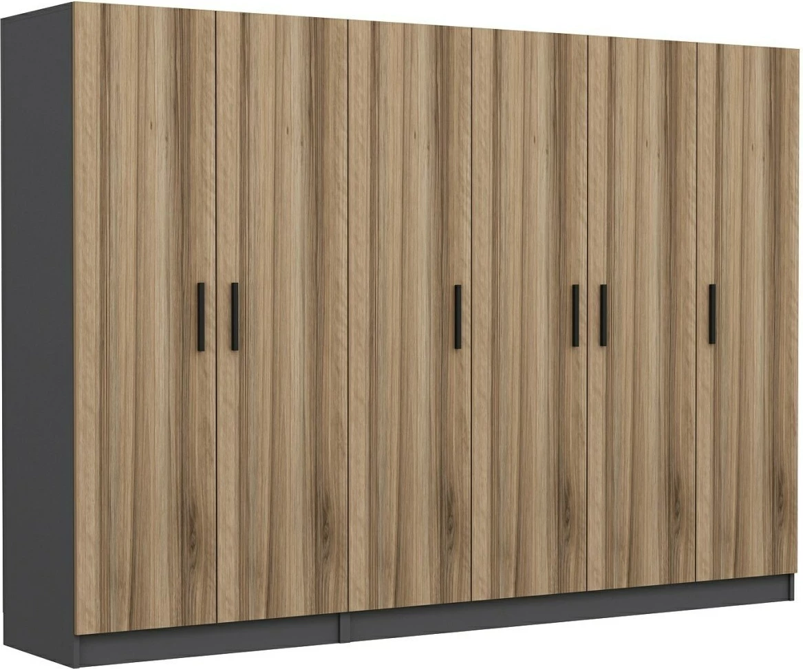 Dollap garderobe, ngjyrë dore, Skye Decor, 270x190x52cm