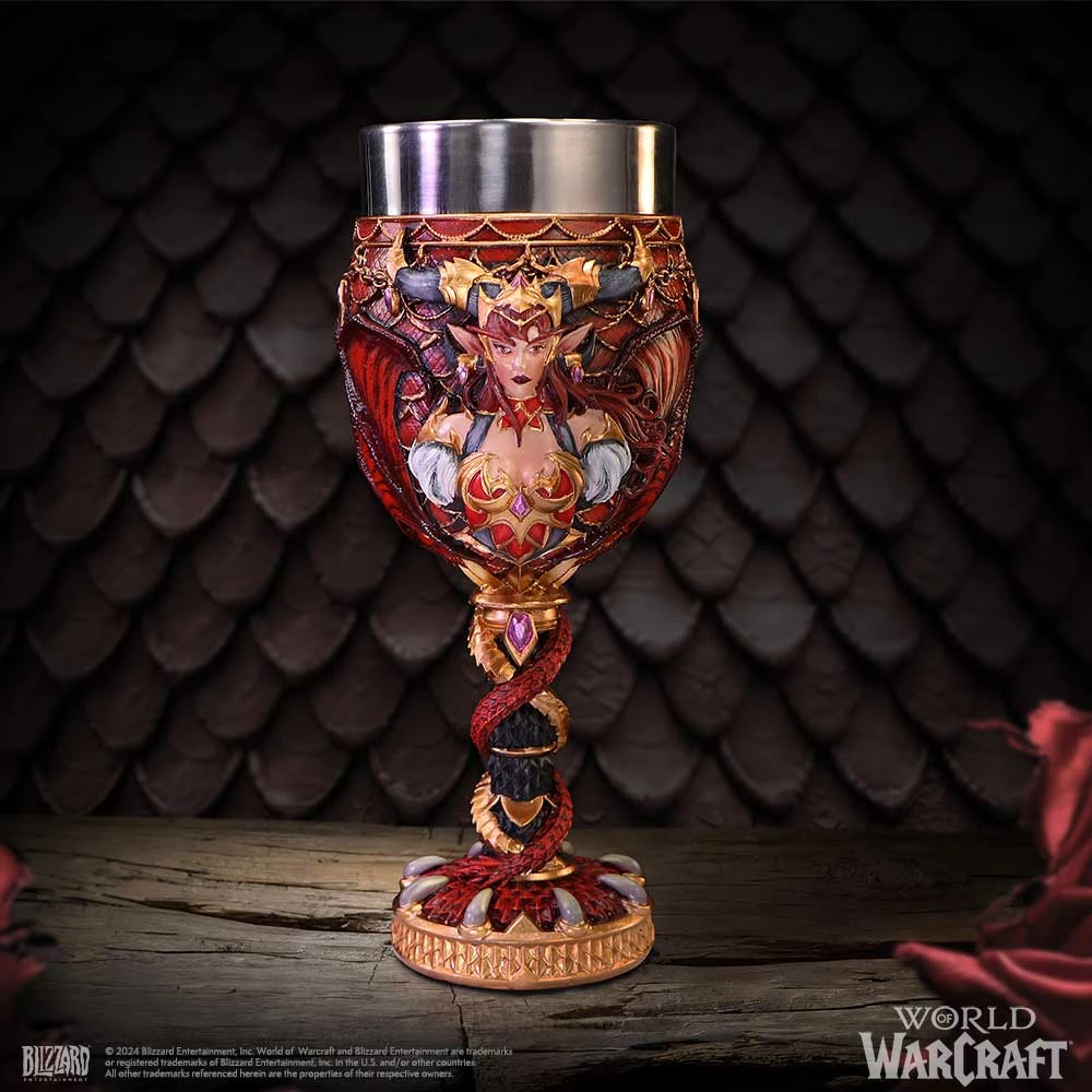 Krigë NEMESIS NOW World of Warcraft Alexstrasza, rezinë, insert inox, 19.5 cm, e kuqe/ari, në kuti dhurate