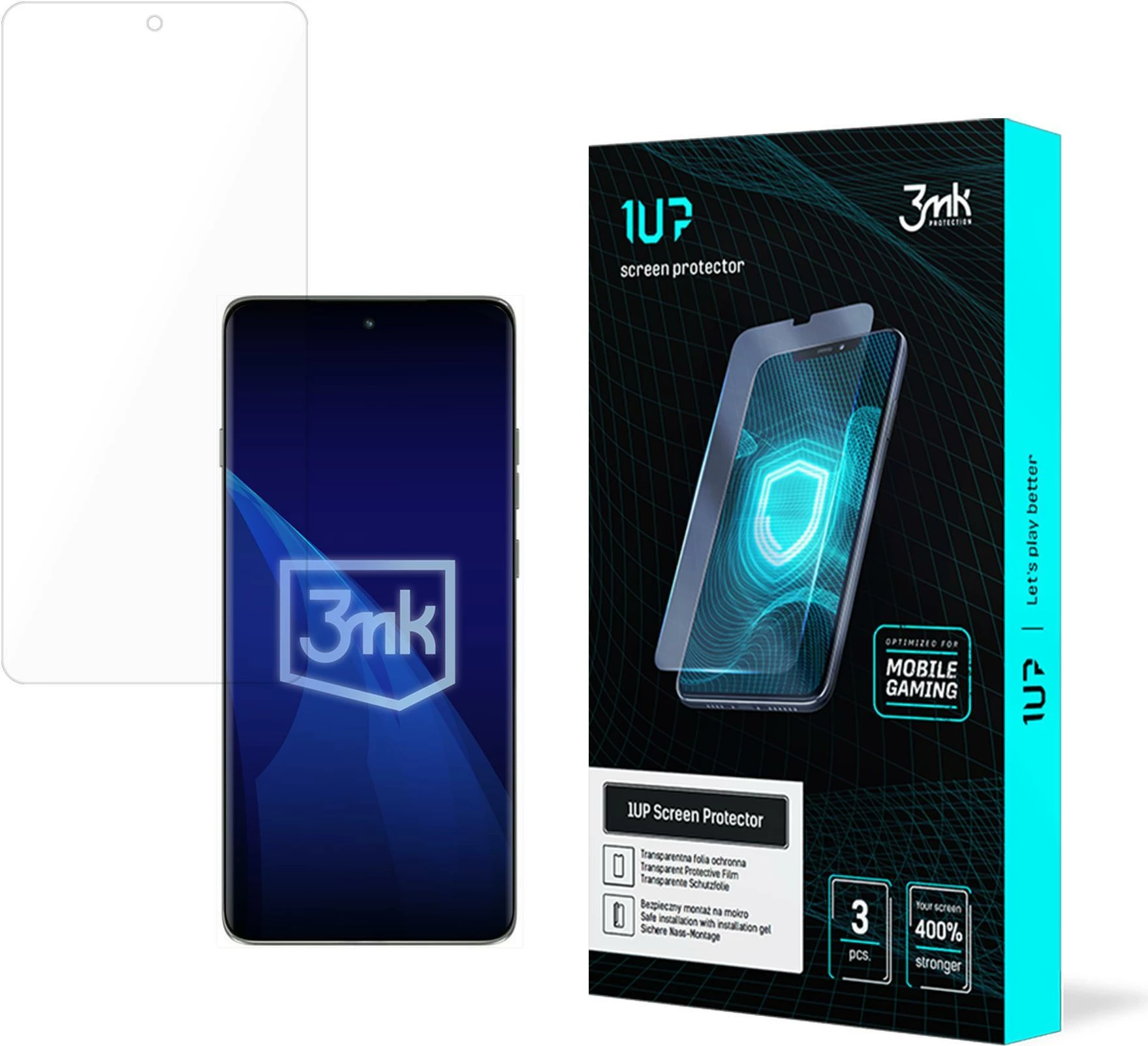Foli mbrojtëse ekrani 3mk 1UP për Motorola Edge 60 Pro, transparente, instalim i lagësht, në kuti