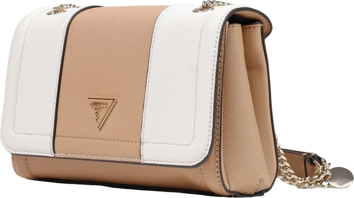 Çantë crossbody për femra Guess Noelle II HWZG96 72210, bezhë-bardhë