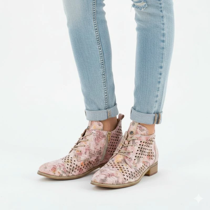 Çizme të shkurta Potocki për femra, shumëngjyrëshe