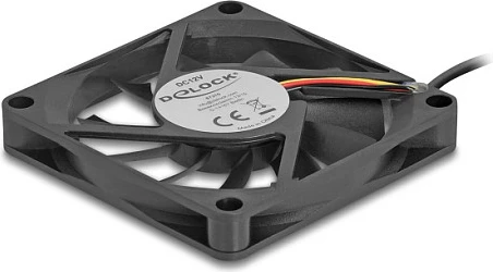 Ventilator axial DeLOCK 12V DC, 70x70x10 mm, 4-pin, i zi