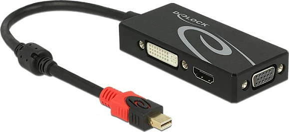 Adapter mini DisplayPort DeLOCK 62855, VGA/HDMI/DVI, 0.2m, 4K, i zi