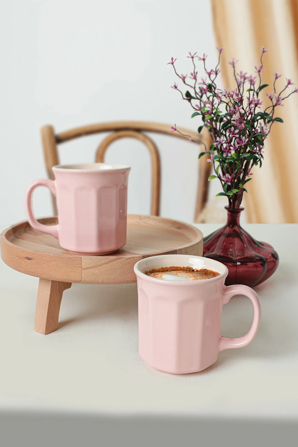 Set filxhanash (6 copë), Hermia Concept, rozë dhe krem, X0001554600000000000000000