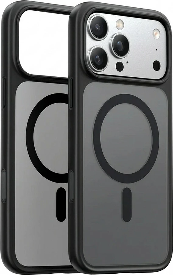 Mbështjellës Torras Guardian Magnetic Series për iPhone, MagSafe, transparent/zi