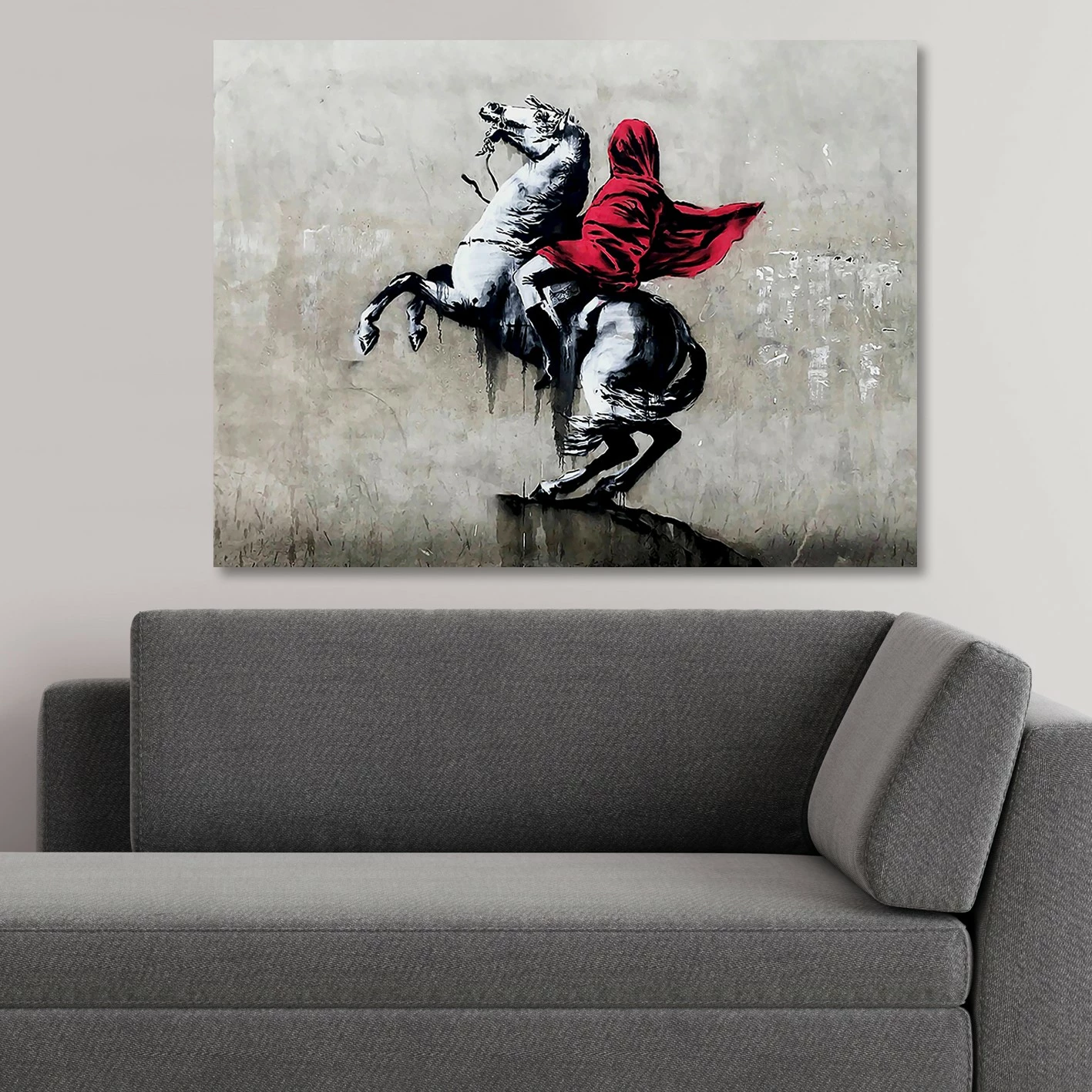 Pikturë dekorative në kanavacë, Banksy, shumëngjyrëshe, 70x100cm, Wallity KNV4545_70100