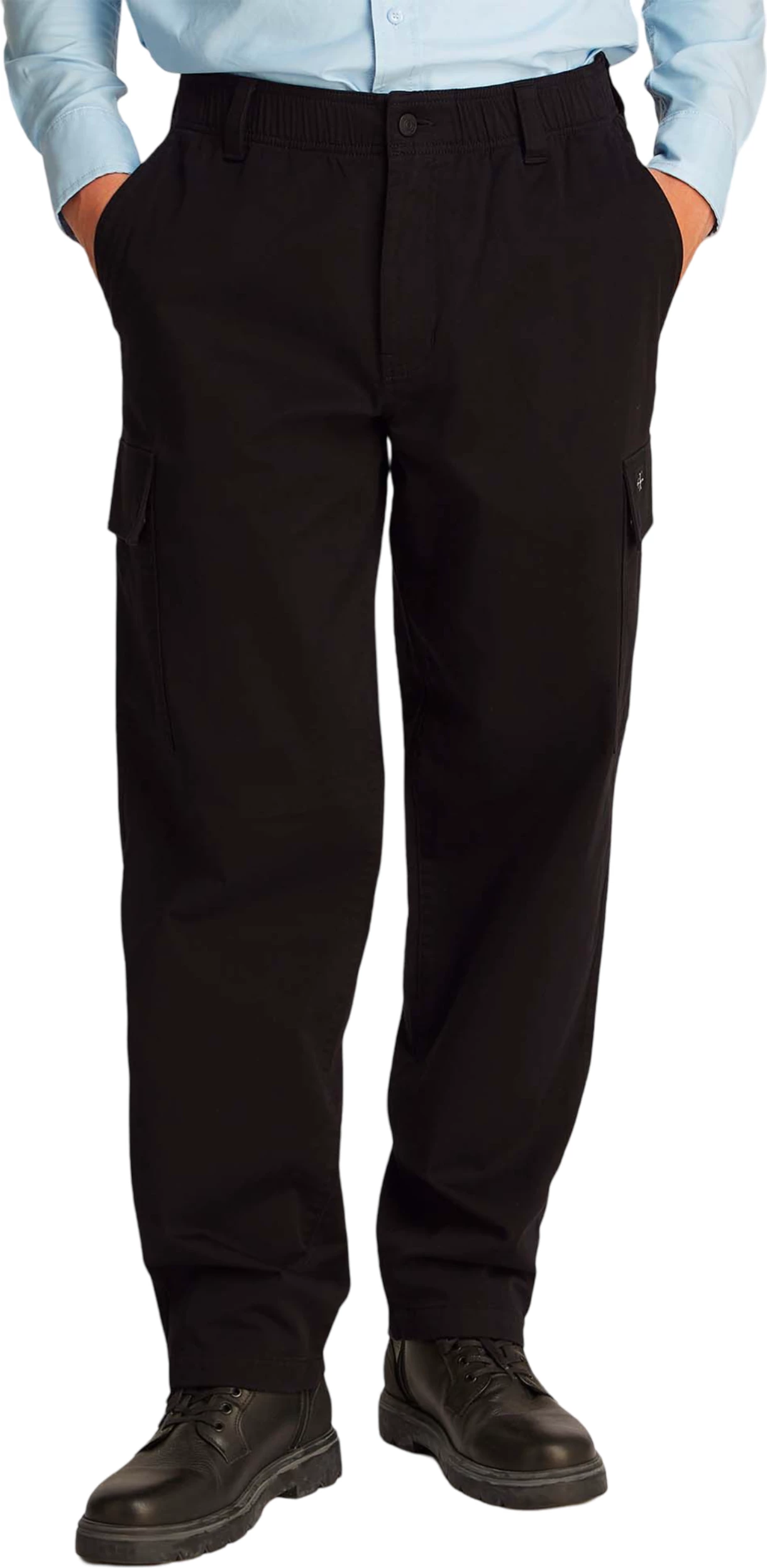 Pantallona për meshkuj Calvin Klein Jeans Regular Straight CAR J30J327615, të zeza