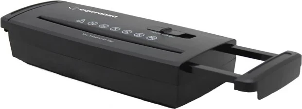 Grirës letrash Esperanza EN101— Shredder letre (Strip-cut), 22 cm, i zi