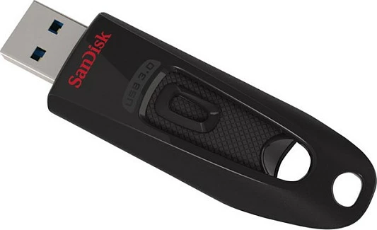 USB SanDisk Ultra, 128 GB, USB Type-A, 3.2 Gen 1, 100 MB/s, Slide, Black