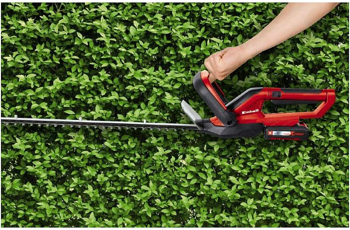 Gërshërë gardhi Einhell GC-CH 1855/1 Li solo, me bateri, teh i dyfishtë, zi/kuqe