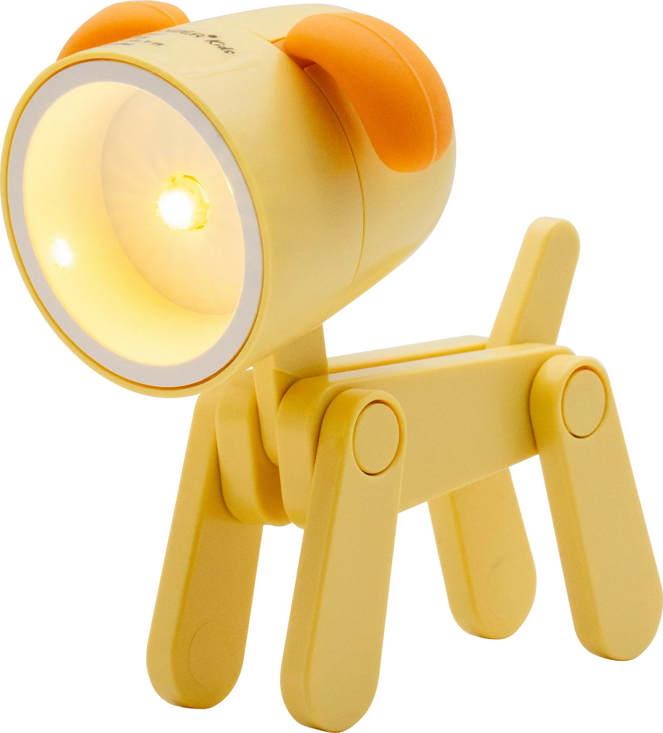 Llambë dore RealPower LED-Tier "Yellow Dog", 3x LR41, rrotulluese, e verdhë/portokalli