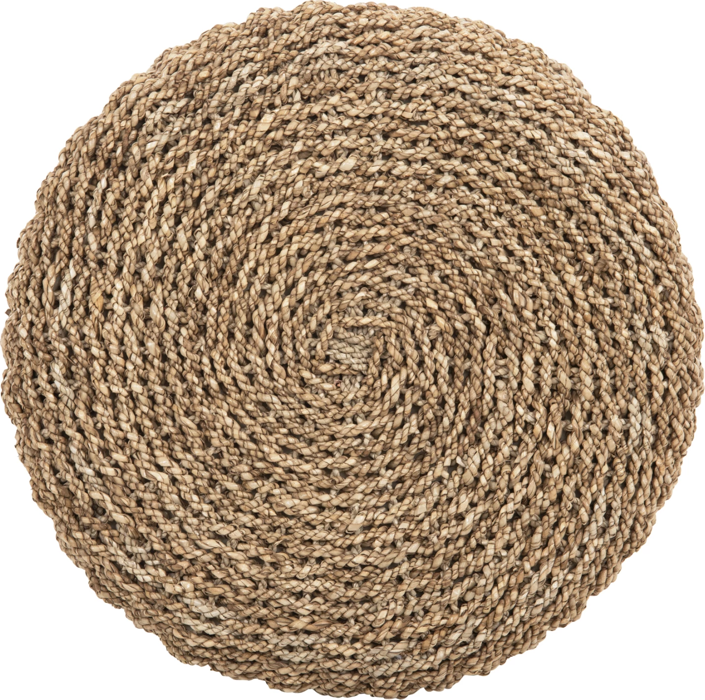 Karrige për bar BEAM, dru tik dhe rush deti, natyrale & e bardhë, Φ42x46H cm