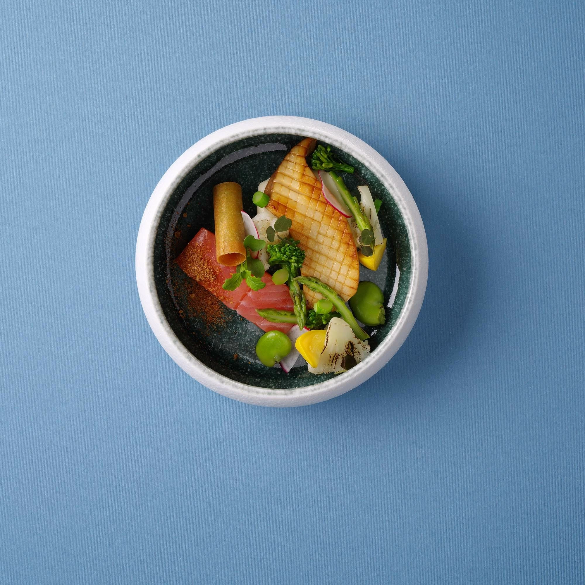 Tas i thellë Fine Dine Goro 650 ml Ø165 mm Bardhë/Gjelbër, set 2 copë