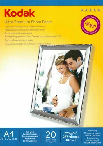 Letër fotografike për printer Kodak 5740-816 A4 270 g/m² me shkëlqim, paketim 20 fletë