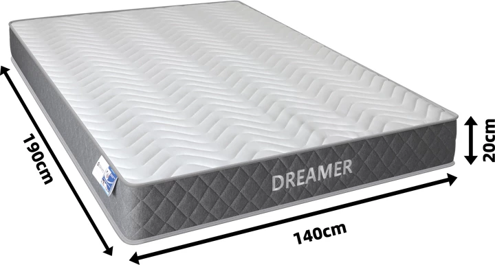 Dyshek Dreamer, xhep me susta, i dyanshëm, 20cm, 140x190cm