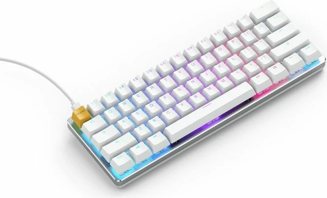 Tastierë mekanike Glorious GMMK, e bardhë/argjendtë