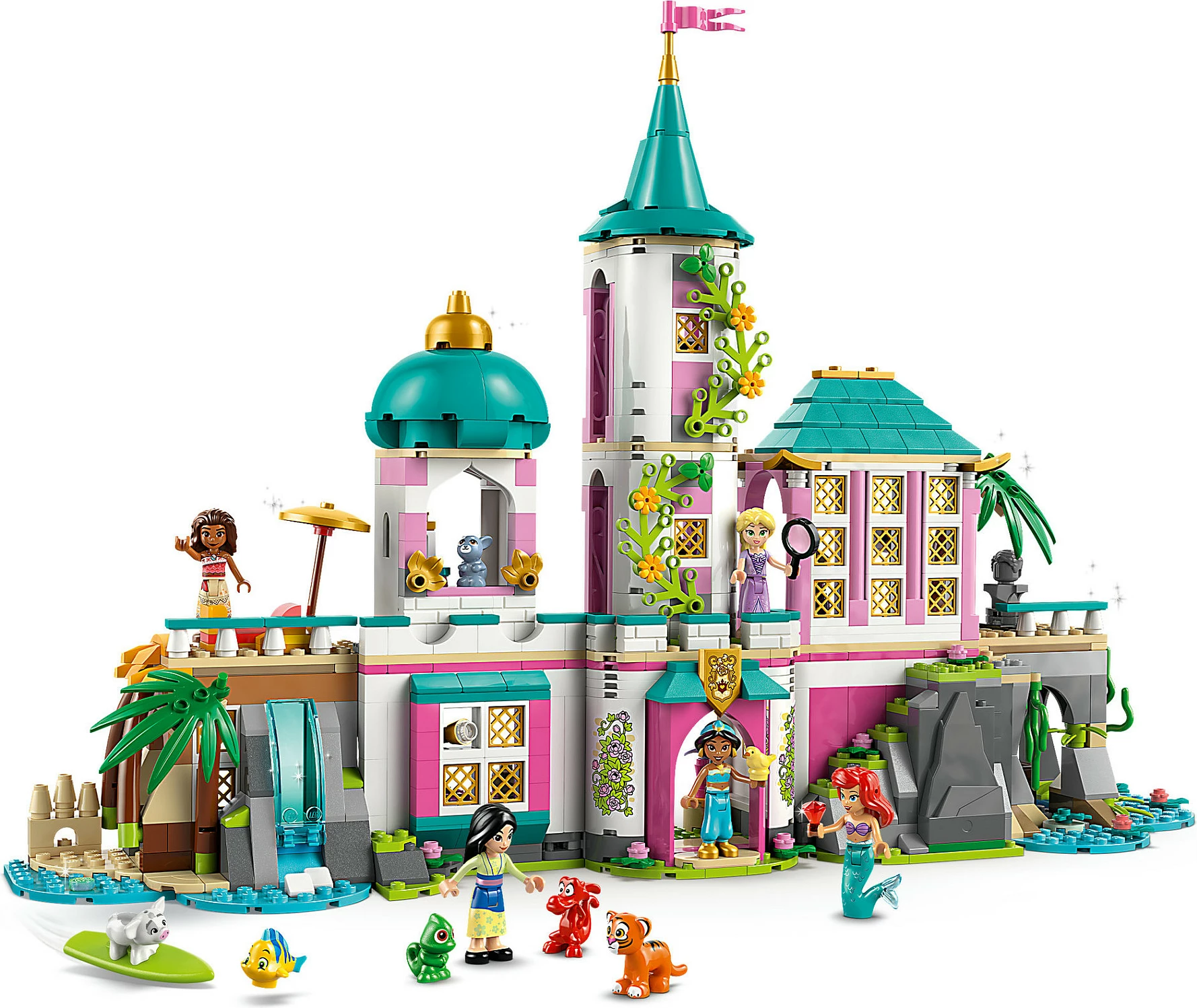 Set ndërtimi LEGO Disney Princess 43267 Princess Castle & Royal Pets, 787 copë, shumëngjyrësh
