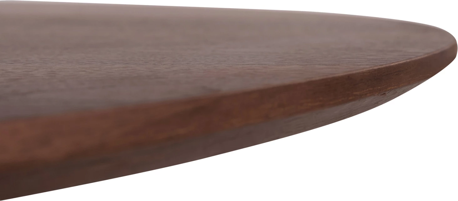 Tavolinë e rrumbullakët për ngrënie, DENTY, MDF me furnir lisi, ngjyrë arre, Φ120x75H cm