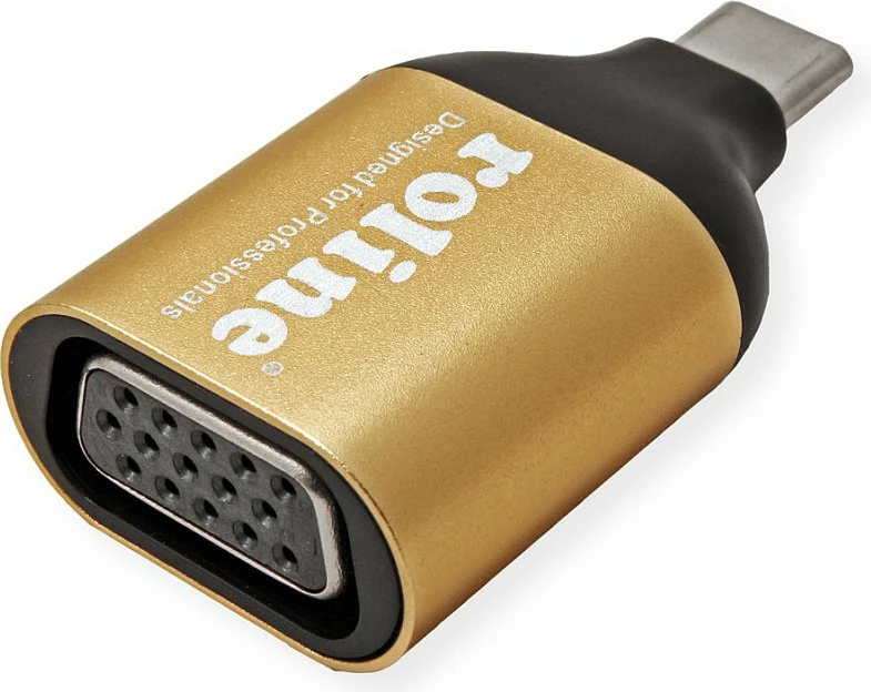 Adapter USB-C në VGA ROLINE 12.03.3233, 1080p 60Hz, i artë