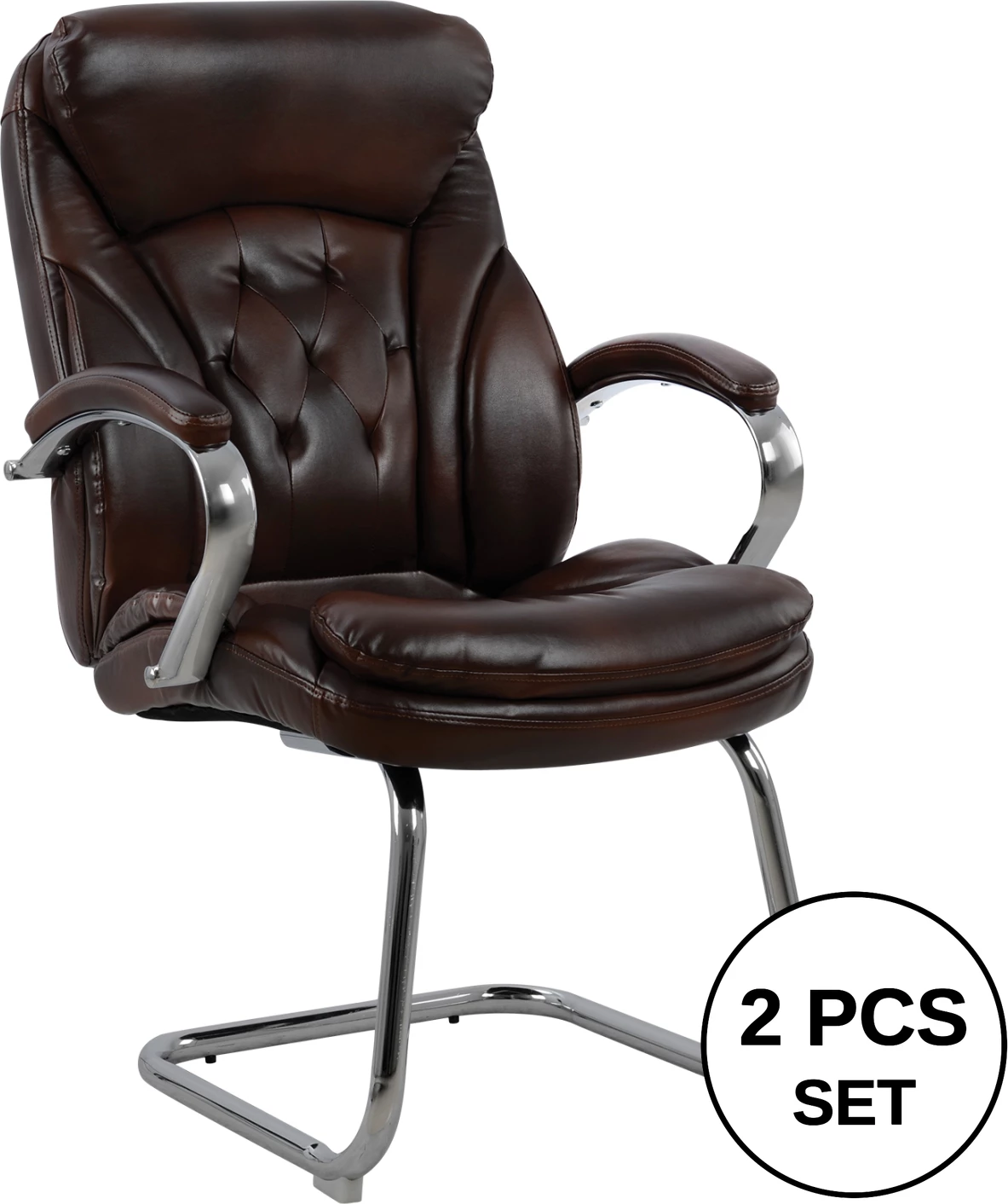 Karrige për konferenca FH1100.09 kafe 65x52x105 cm, set prej 2 copë