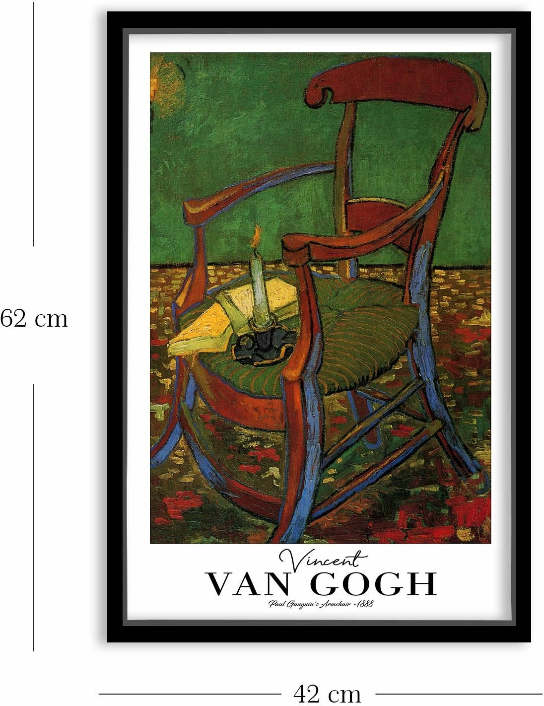 Pikturë dekorative me kornizë, Wallity, shumëngjyrëshe, 4262SYHGOGH-005, 42x62cm