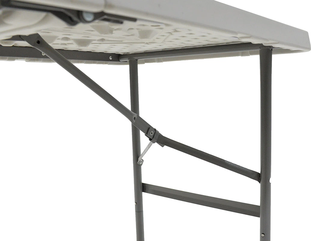 Tavolinë palosëse për kamping, ngjyrë e bardhë, 122x60x74 cm