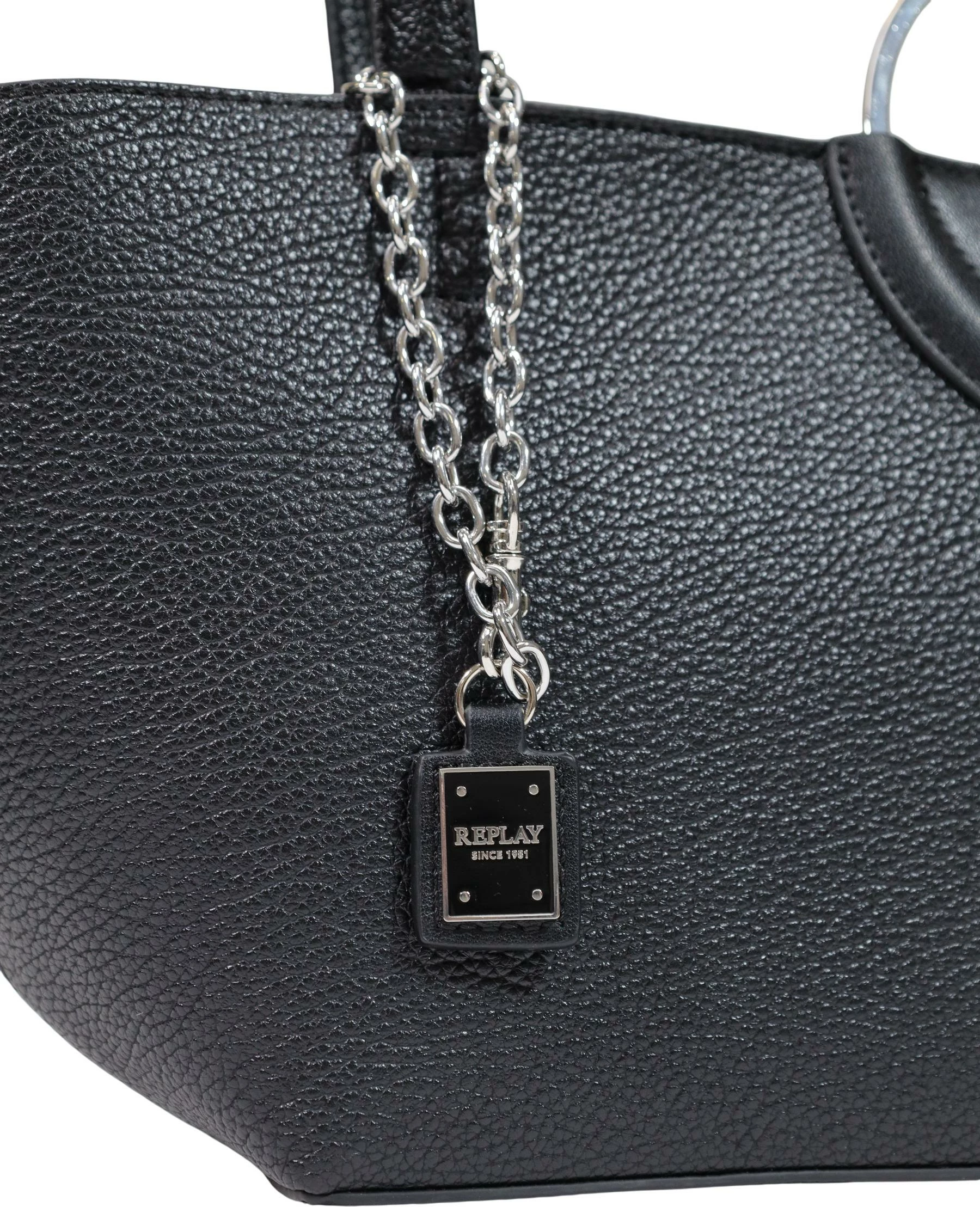 Çantë tote për femra Replay FW01C7.000.A7243S, e zezë