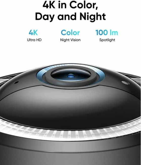 Kamerë sigurie e jashtme wireless ANKER eufy Security S330 4G LTE / Wi‑Fi, 4K, PTZ 360°, panel solar, bateri 9400 mAh, microSD deri 128 GB, me SIM + panel solar, bardhë