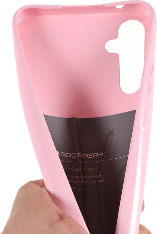 Mbështjellës silikoni Goospery Jelly Thin për Samsung Galaxy A34, i hollë, rozë