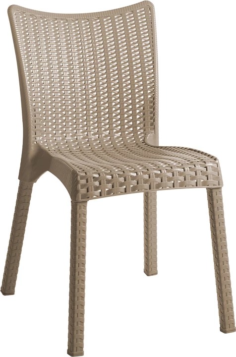 Set tavolinë me karrige për terasë, Icon-Confident, 5 copë, PP, ngjyrë kapuçino