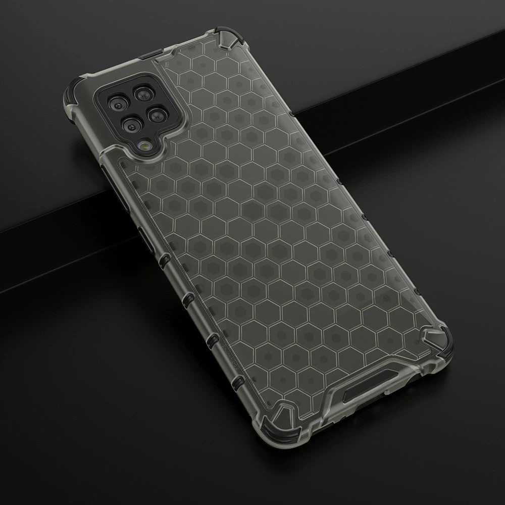 Mbështjellës Hurtel Honeycomb Case për Samsung Galaxy A42 5G, i zi