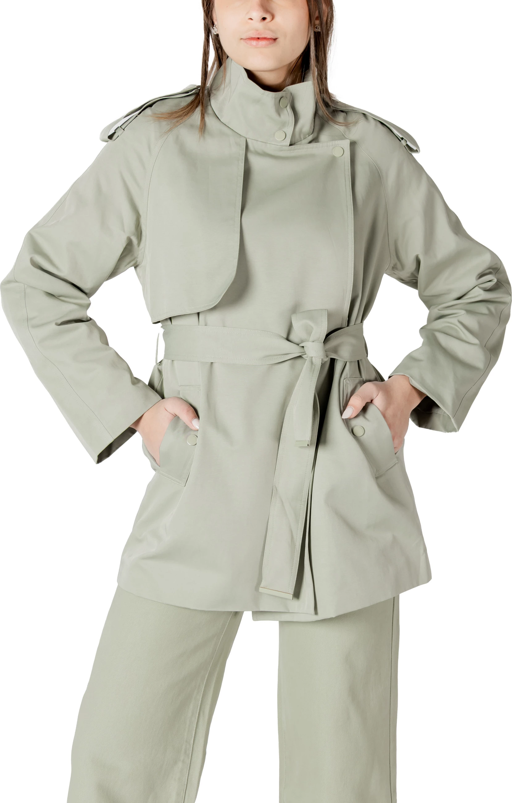 Trenchcoat për femra Morgan De Toi 251-GLINE, e gjelbër [Madhësia: 40]