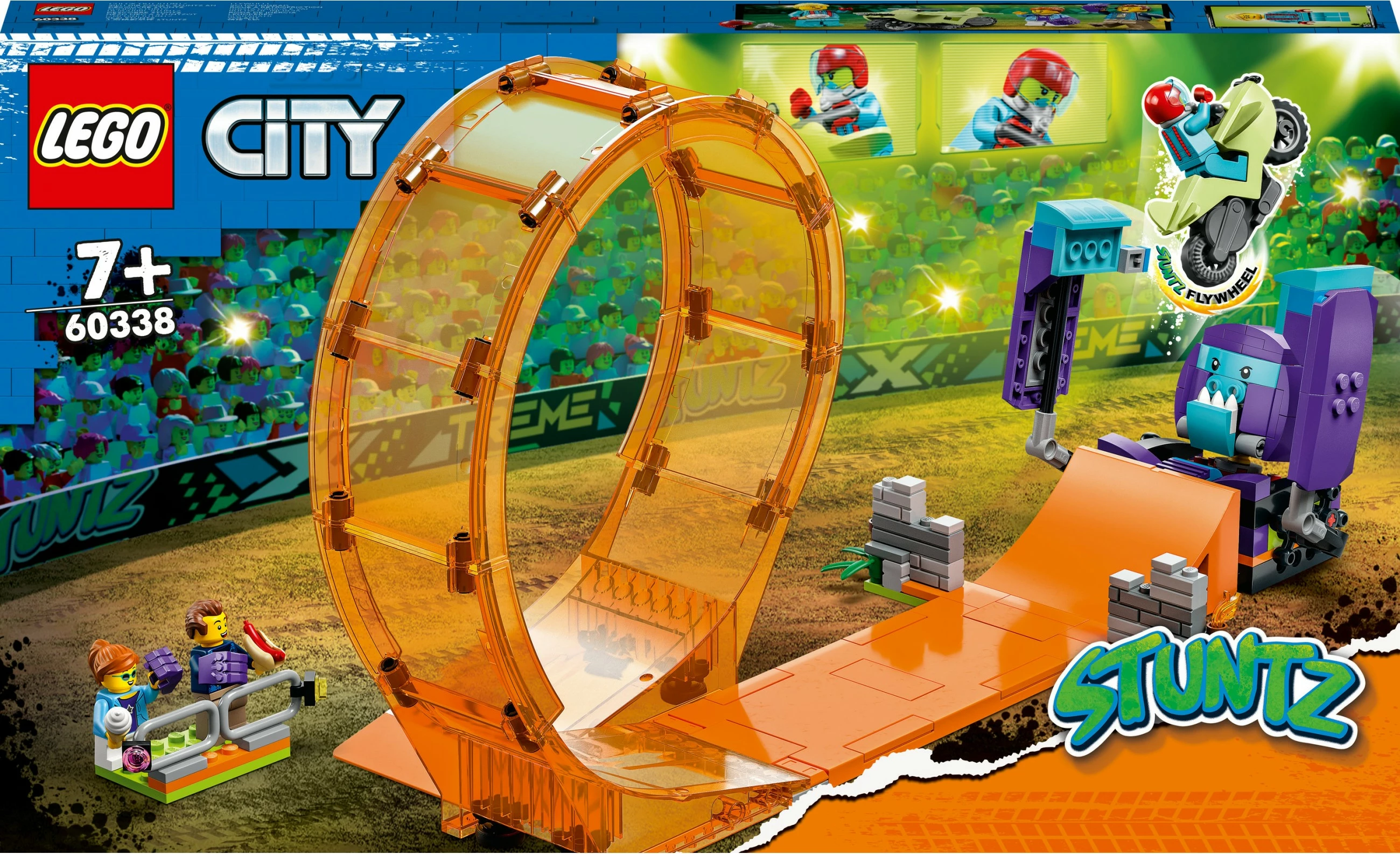 Set ndërtimi LEGO City Smashing Chimpanzee Stunt Loop, 226 pjesë, Multingjyrësh