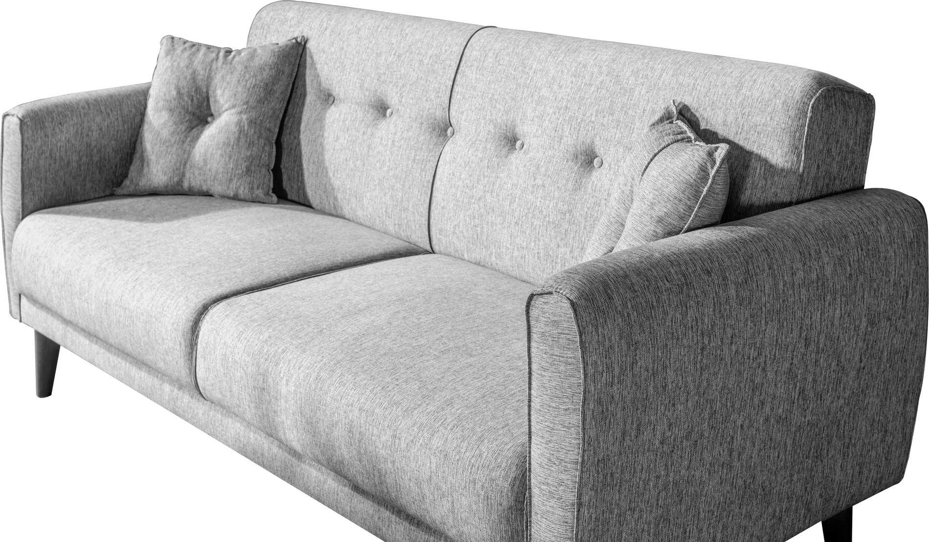 Divan-krevat treshe, Atelier del Sofa, Aria, ngjyrë gri