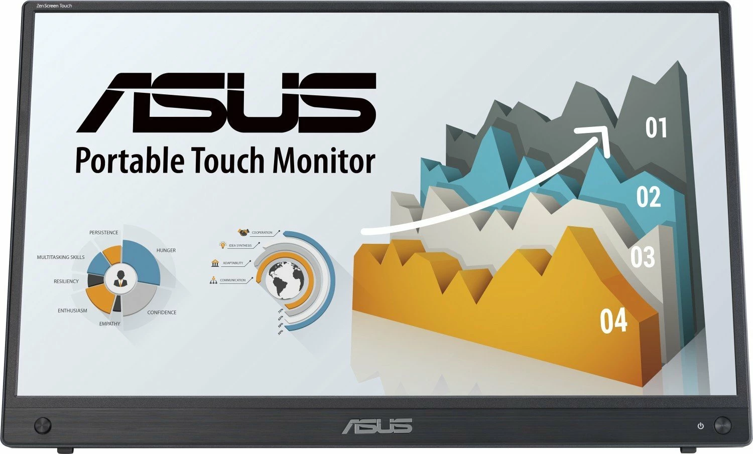 Monitor portativ me prekje Asus ZenScreen Touch MB16AHT (90LM0890-B01170) 15.6\" FHD IPS, USB-C/mini HDMI, i zi
