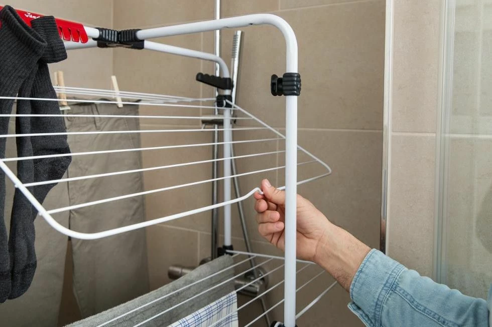 Tharëse rrobash Vileda Mixer 4 157237, 40 m, vertikale, 71x71x169 cm, e bardhë