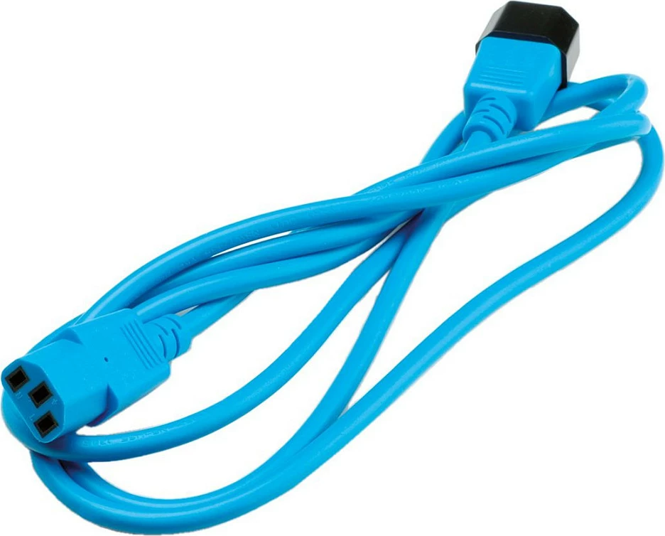 Kabllo rryme ROLINE IEC 60320 C14 në C13, 0.8 m, 10A/250V, e kaltër